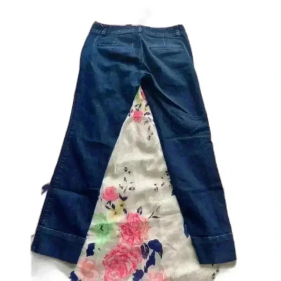 Ann Taylor Loft Modern Crop Pant Women's Dark Demin Size 0 - Picture 2 of 8